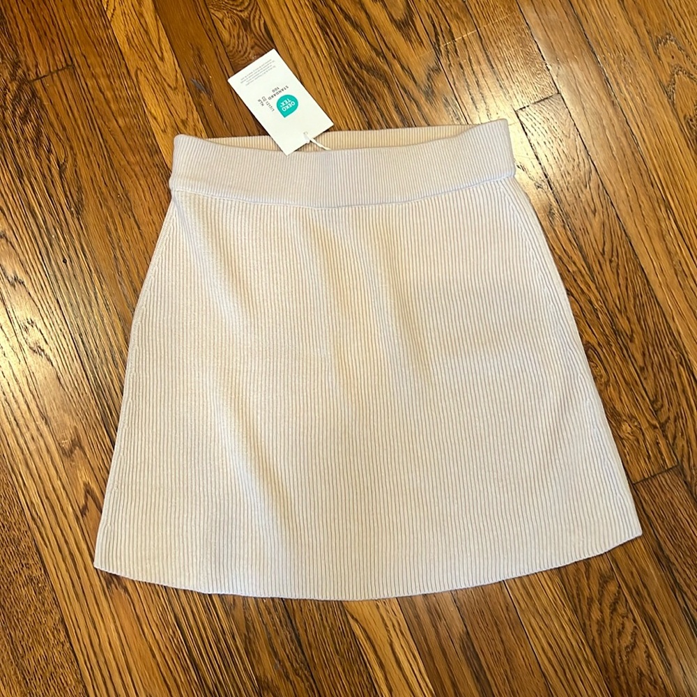 Sézane Naella Ribbed Knit Mini Skirt